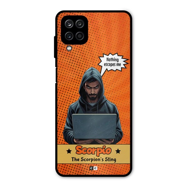 Scorpio Warning Metal Back Case for Galaxy A12