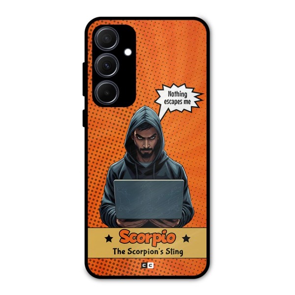 Scorpio Warning Metal Back Case for Galaxy A35