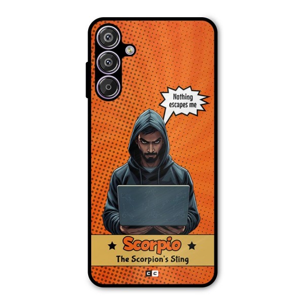 Scorpio Warning Metal Back Case for Galaxy F15