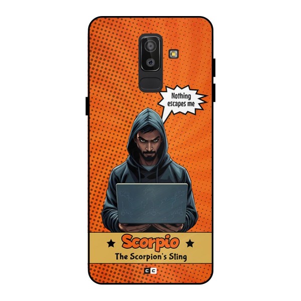 Scorpio Warning Metal Back Case for Galaxy J8