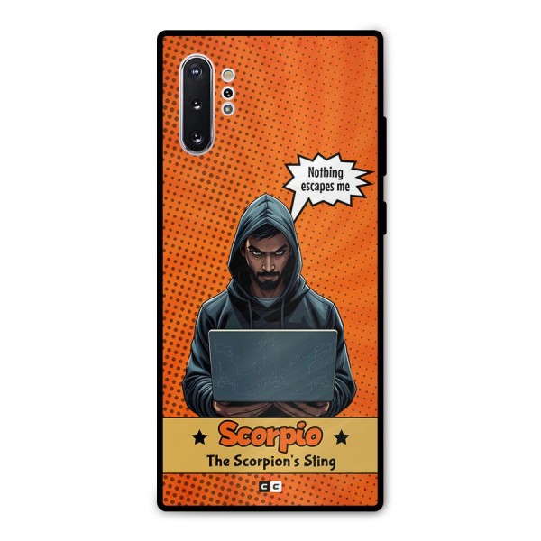 Scorpio Warning Metal Back Case for Galaxy Note 10 Plus
