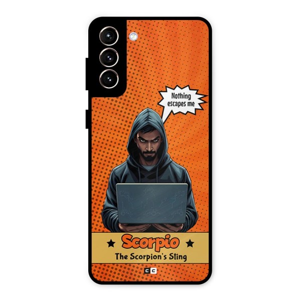 Scorpio Warning Metal Back Case for Galaxy S21 Plus