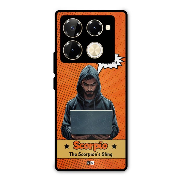 Scorpio Warning Metal Back Case for Infinix Note 40 Pro Plus