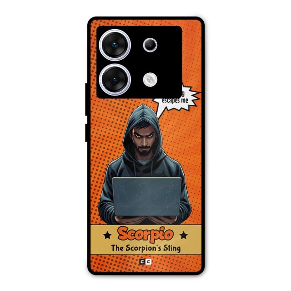 Scorpio Warning Metal Back Case for Infinix Zero 30 5G