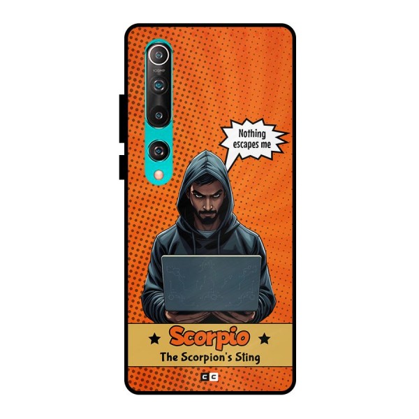 Scorpio Warning Metal Back Case for Mi 10