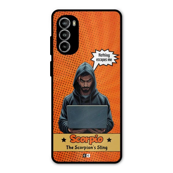 Scorpio Warning Metal Back Case for Moto G52