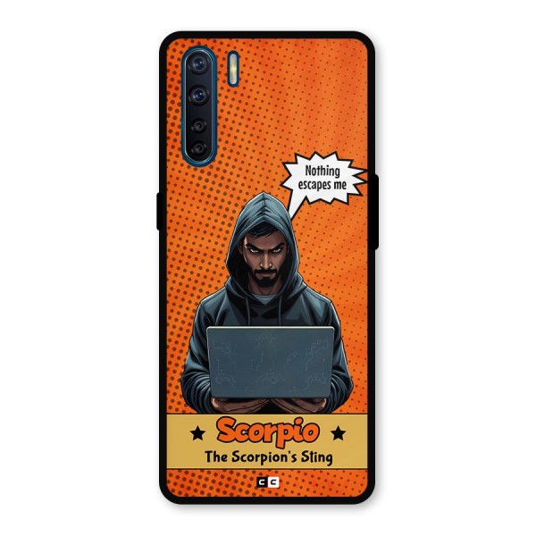 Scorpio Warning Metal Back Case for Oppo F15