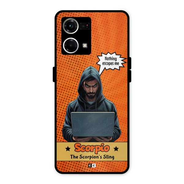 Scorpio Warning Metal Back Case for Oppo F21 Pro 4G