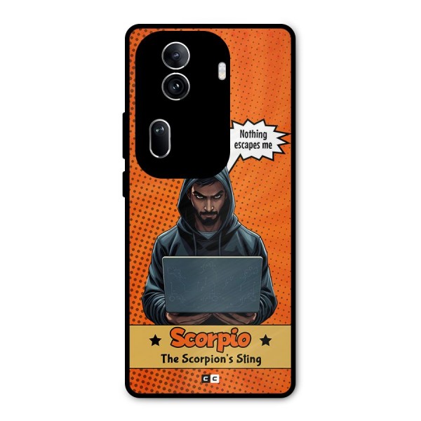 Scorpio Warning Metal Back Case for Oppo Reno11 Pro 5G