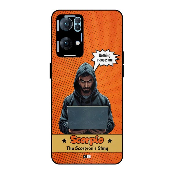 Scorpio Warning Metal Back Case for Oppo Reno7 Pro 5G
