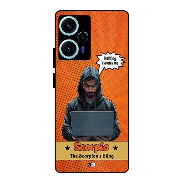 Scorpio Warning Metal Back Case for Poco F5