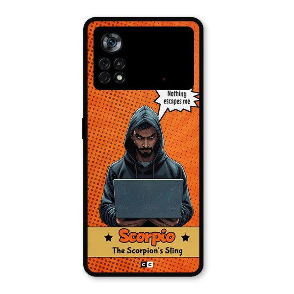 Scorpio Warning Metal Back Case for Poco X4 Pro 5G