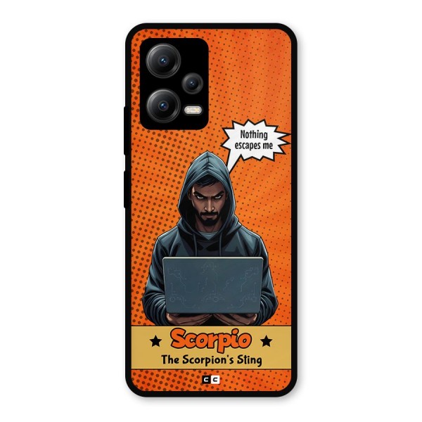 Scorpio Warning Metal Back Case for Poco X5