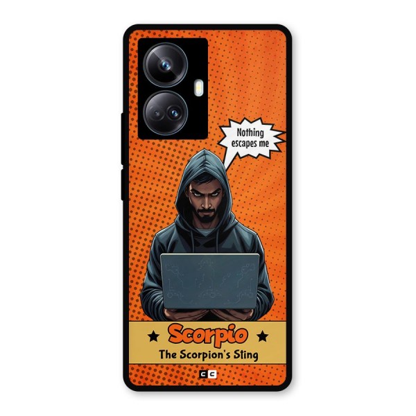 Scorpio Warning Metal Back Case for Realme 10 Pro Plus