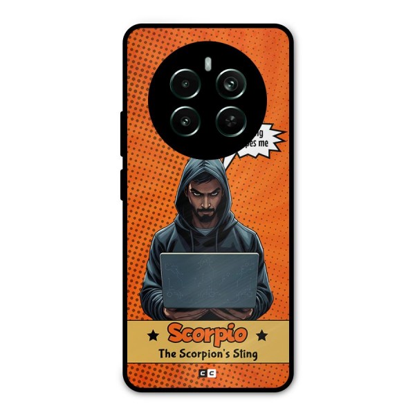 Scorpio Warning Metal Back Case for Realme 12 Pro Plus