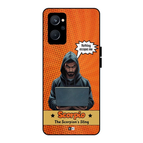 Scorpio Warning Metal Back Case for Realme 9i 5G