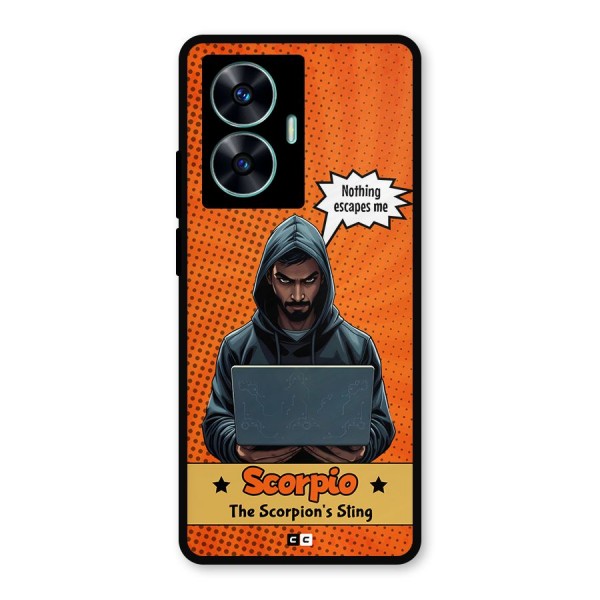 Scorpio Warning Metal Back Case for Realme C55