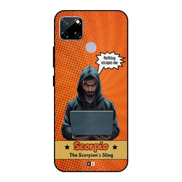 Scorpio Warning Metal Back Case for Realme Narzo 30A