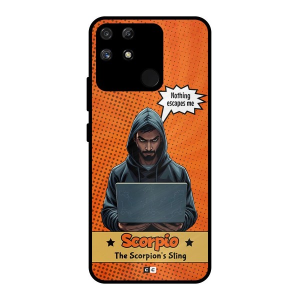 Scorpio Warning Metal Back Case for Realme Narzo 50A