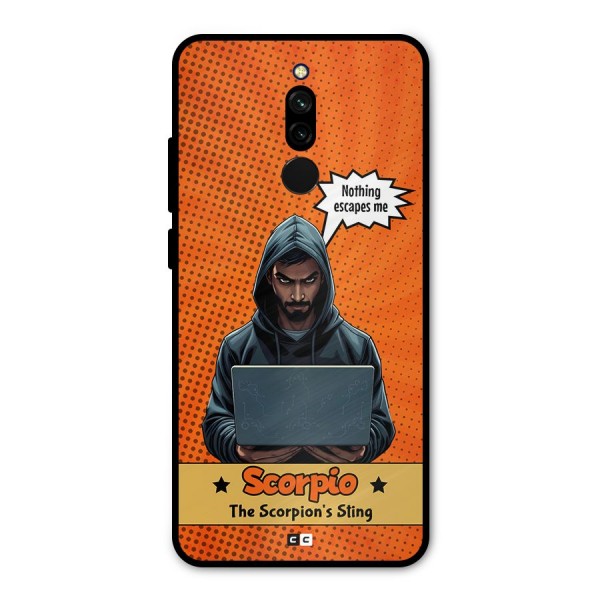 Scorpio Warning Metal Back Case for Redmi 8