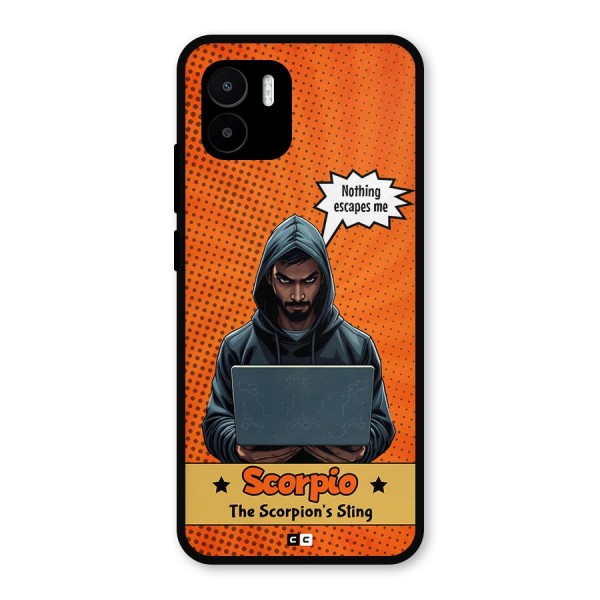 Scorpio Warning Metal Back Case for Redmi A1