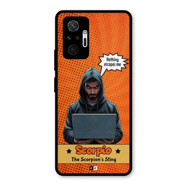Scorpio Warning Metal Back Case for Redmi Note 10 Pro