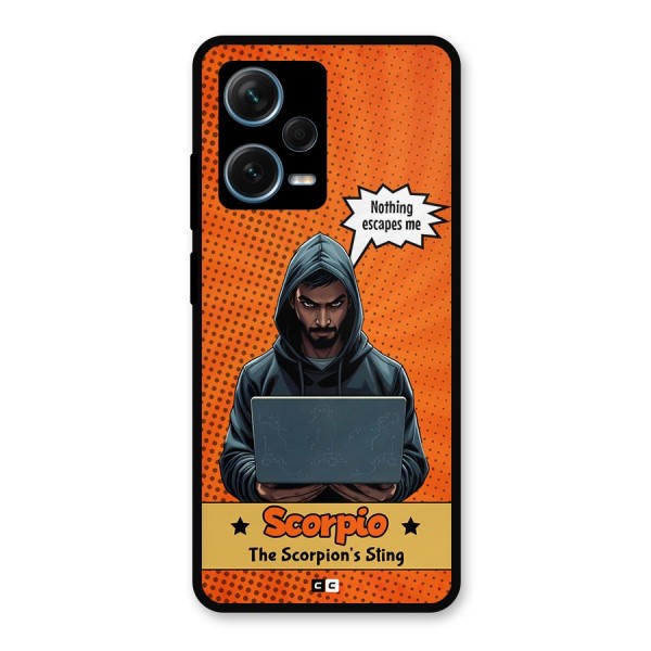 Scorpio Warning Metal Back Case for Redmi Note 12 Pro Plus 5G