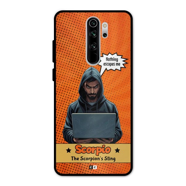 Scorpio Warning Metal Back Case for Redmi Note 8 Pro