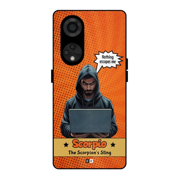Scorpio Warning Metal Back Case for Reno8 T 5G