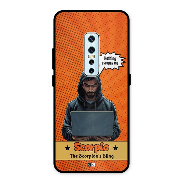 Scorpio Warning Metal Back Case for Vivo V17 Pro