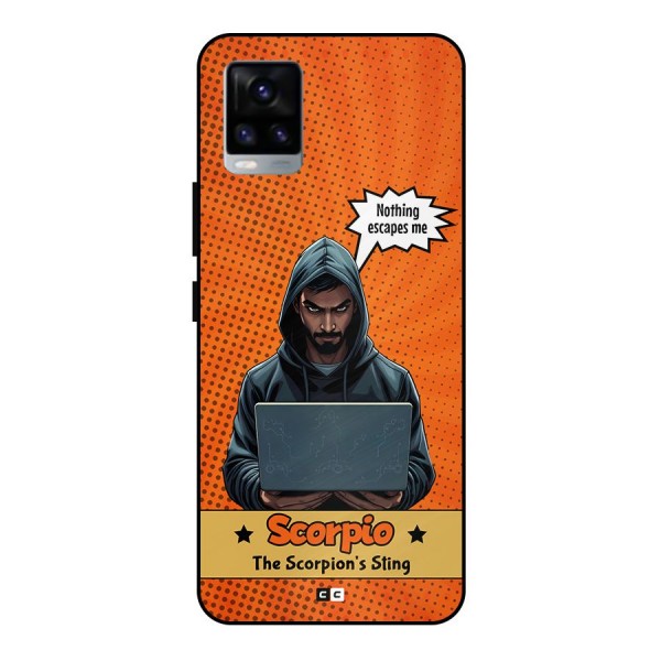 Scorpio Warning Metal Back Case for Vivo V20