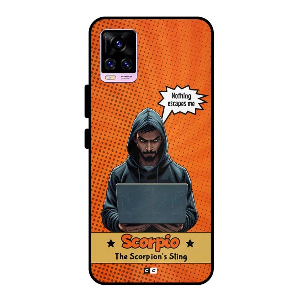 Scorpio Warning Metal Back Case for Vivo V20 Pro