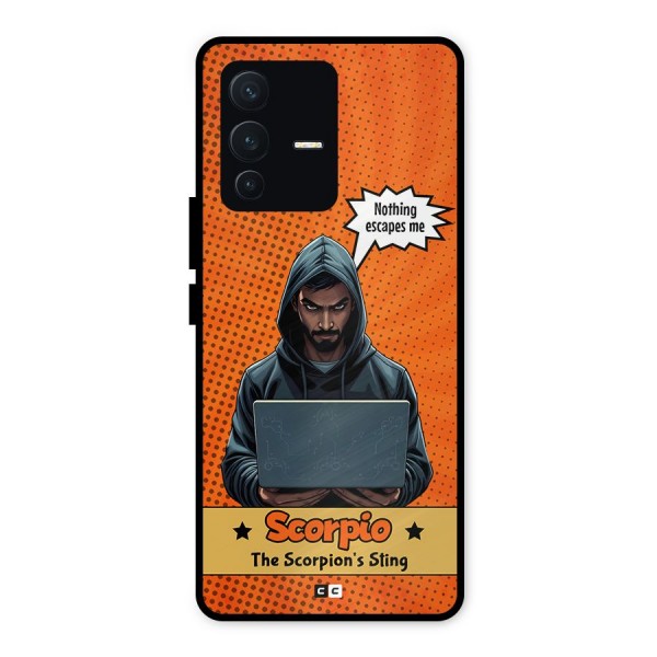 Scorpio Warning Metal Back Case for Vivo V23 5G