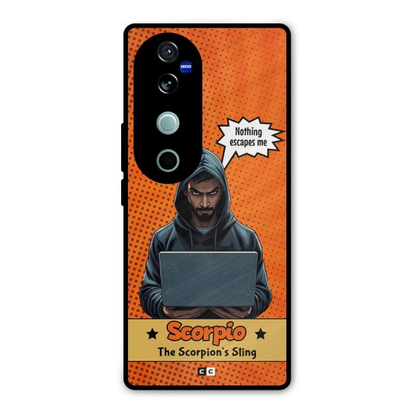 Scorpio Warning Metal Back Case for Vivo V40 Pro