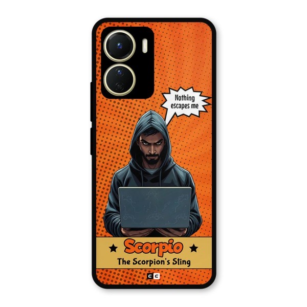 Scorpio Warning Metal Back Case for Vivo Y16