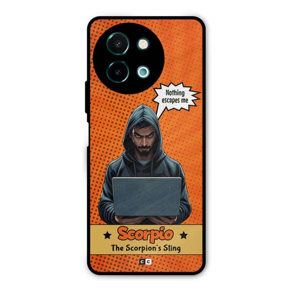 Scorpio Warning Metal Back Case for Vivo Y58