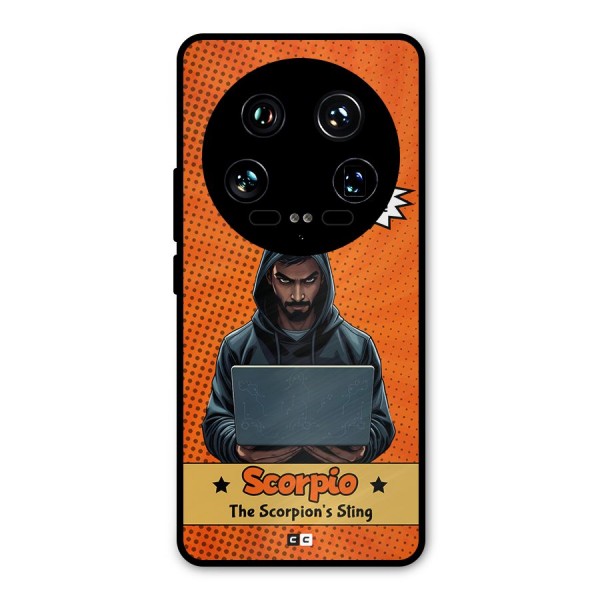 Scorpio Warning Metal Back Case for Xiaomi 14 Ultra