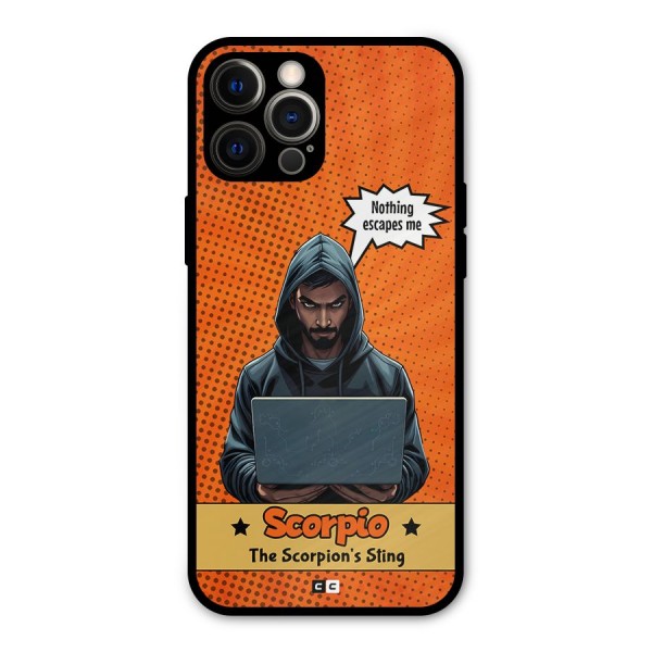 Scorpio Warning Metal Back Case for iPhone 12 Pro Max