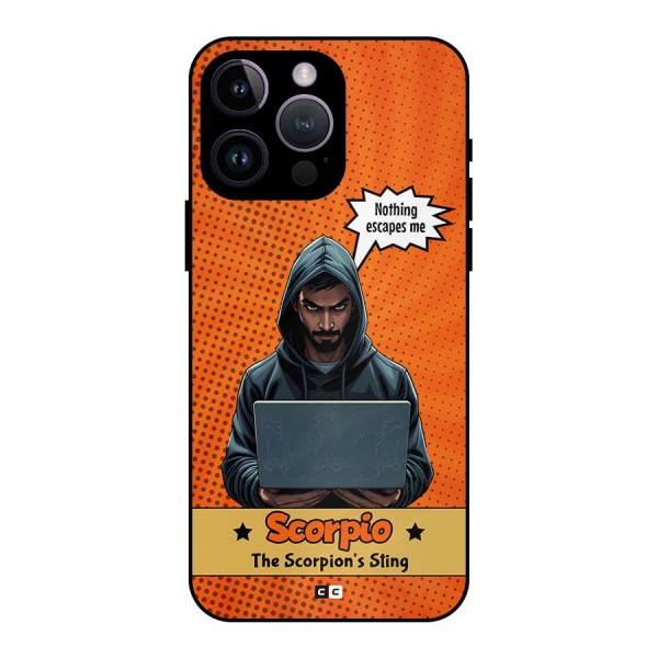Scorpio Warning Metal Back Case for iPhone 14 Pro Max