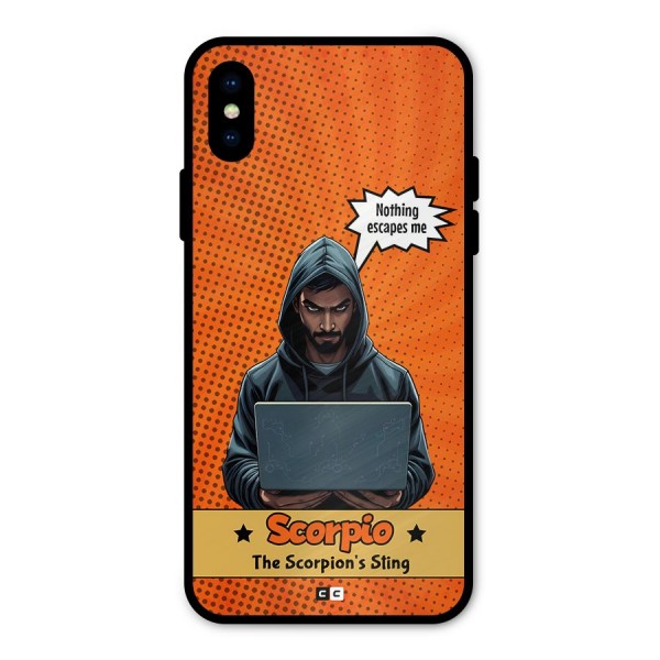 Scorpio Warning Metal Back Case for iPhone X
