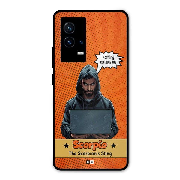 Scorpio Warning Metal Back Case for iQOO 9 5G