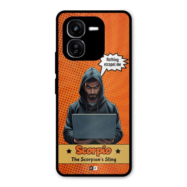Scorpio Warning Metal Back Case for iQOO Z9x
