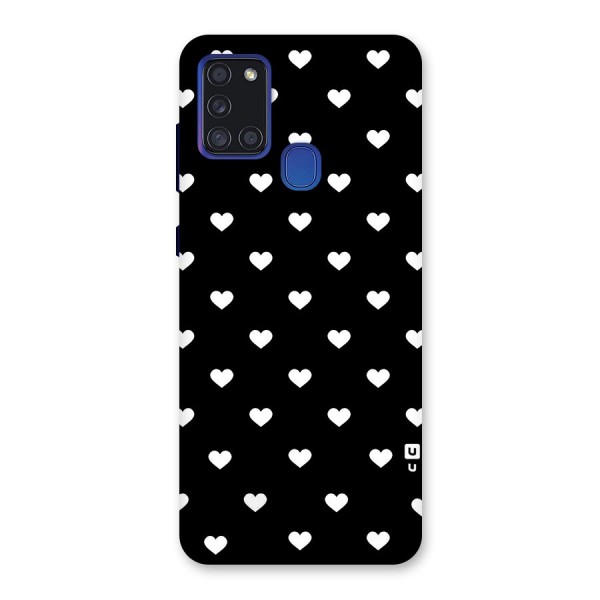 Seamless Hearts Pattern Back Case for Galaxy A21s