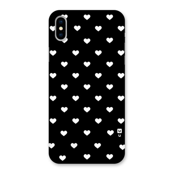 Seamless Hearts Pattern Back Case for iPhone X