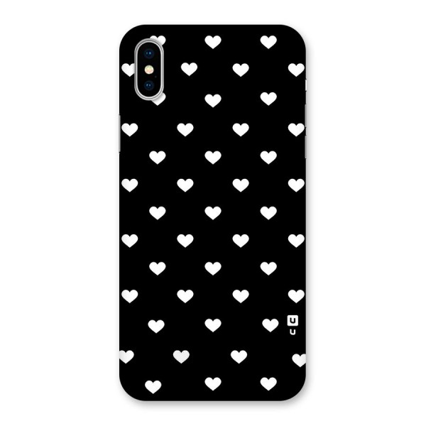 Seamless Hearts Pattern Back Case for iPhone XS