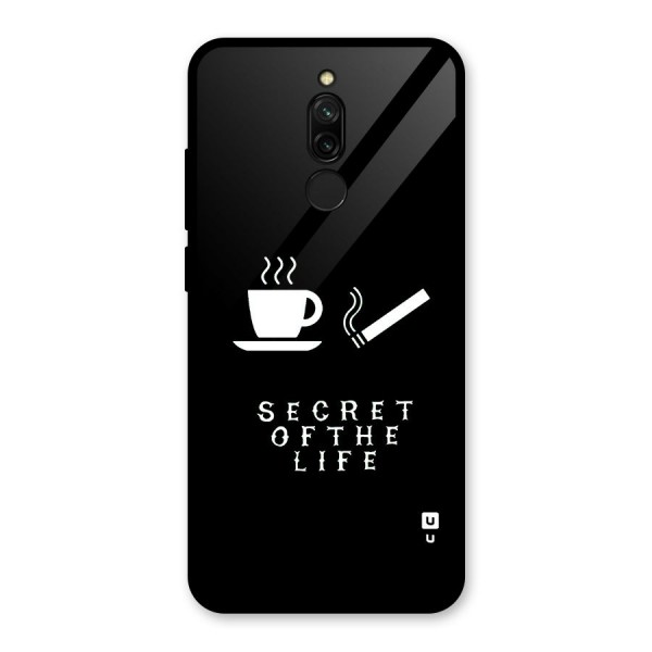 Secrate of Life Glass Back Case for Redmi 8