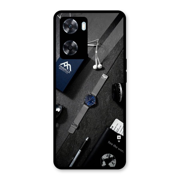 See The World Glass Back Case for Oppo A77