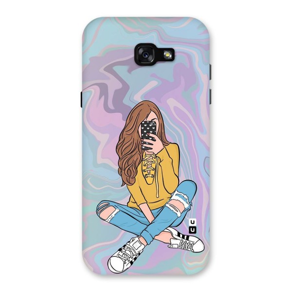 Selfie Girl Illustration Back Case for Galaxy A7 (2017)