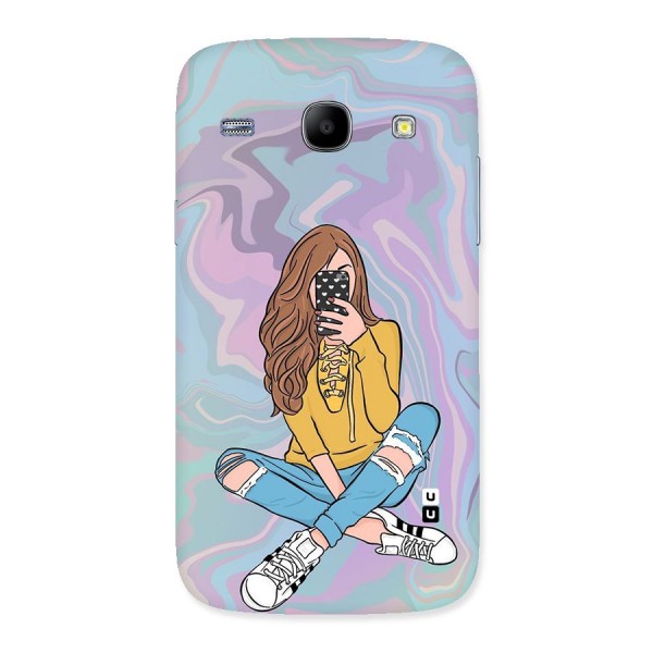 Selfie Girl Illustration Back Case for Galaxy Core