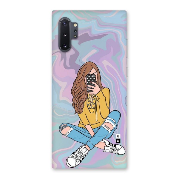 Selfie Girl Illustration Back Case for Galaxy Note 10 Plus
